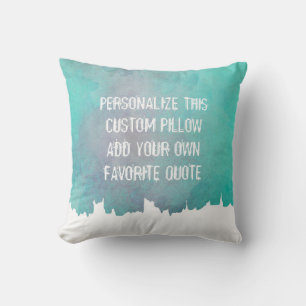  voeg een abstracte waterverf van de citaatkussen  kussen