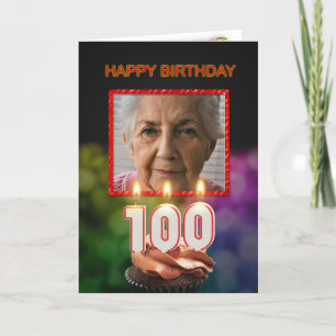 Voeg een afbeelding toe, 100th Birthday-kaart met  Kaart