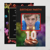 Voeg een afbeelding toe, 10th Birthday party Uitno Kaart (Voorkant / Achterkant)