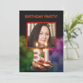 Voeg een afbeelding toe, 31ste verjaardagsfeest Ui Kaart (Staand voorkant)