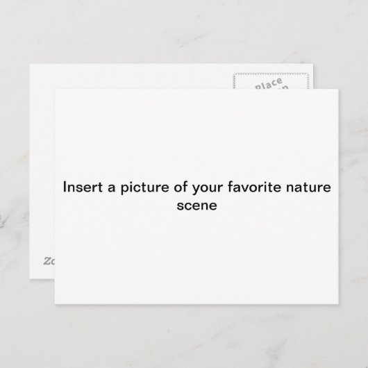 "Voeg een afbeelding van onze FAV toe. NATUUR scèn Briefkaart (Voorkant / Achterkant)