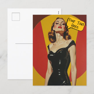 Voeg een Bijschrift Retro Glamour Briefkaart