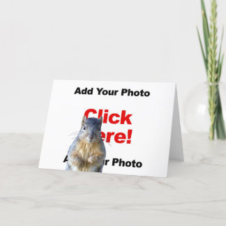 Voeg een eekhoorn aangepaste foto wenskaart toe kaart