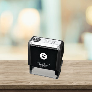 voeg een eenvoudig bedrijfsbedrijf met een logo to  zelfinktende stempel