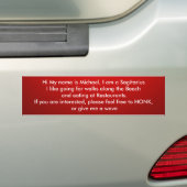 Voeg een gezegde rode kleur toe bumpersticker (Op auto)
