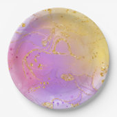 Voeg een kleuraccent toe met ronde papieren borden papieren bordje (Voorkant)