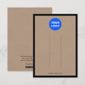 Voeg een Logo Brown Kraft Border Hair Clip Display Kaart (Voorkant / Achterkant)