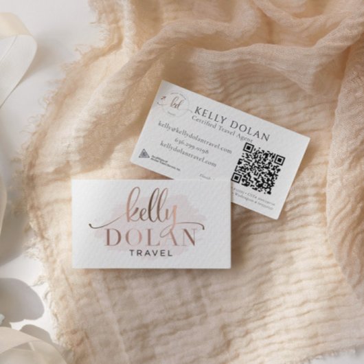 Voeg een Logo QR-code Elegant Professional toe Visitekaartje