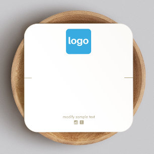 Voeg een Logo-vierkant weergavehouder toe Vierkante Visitekaartjes