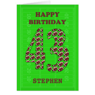 Voeg een naam 43rd Birthday Footballs toe
