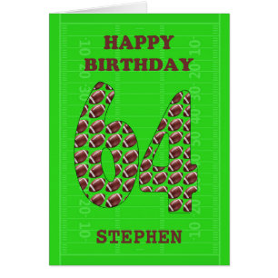 Voeg een Naam 64th Birthday Footballs toe