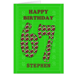 Voeg een Naam 67th Birthday Footballs toe