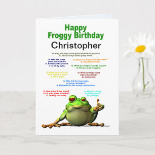 Voeg een Naam, Birthday, Kikkerbroeken toe Kaart
