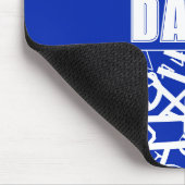 Voeg een naam, naam collage In blauw & wit Muismat (Hoek)