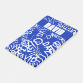 Voeg een naam, naam collage In blauw & wit Post-it® Notes (Schuin)