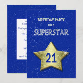 Voeg een naam toe, 21e verjaardag Partij Kaart (Voorkant / Achterkant)