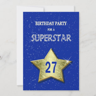 Voeg een naam toe, 27th Birthday Party Kaart