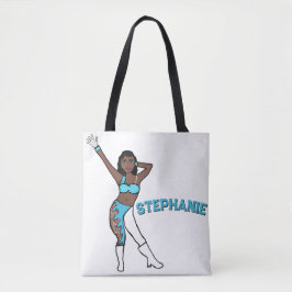 Voeg een naam toe Aqua Swirl #1 Draagtas