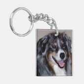 voeg een petfoto dubbelzijdig acrylische sleutelha sleutelhanger (Voorkant Links)