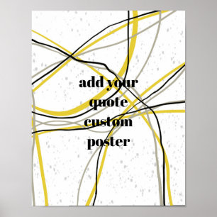 voeg een prijsopgave toe voor geel en grijs lijnen poster