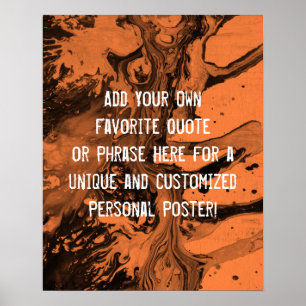Voeg een Zwarte Marmer van de Citaat van de Douane Poster