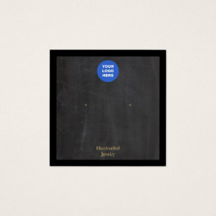 Voeg een zwarte Rustige Logo-draagkaart toe Vierkante Visitekaartjes