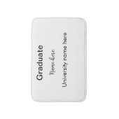 voeg eenvoudig jouw tekst toe afstuderen voeg scho badmat (Voorkant Verticaal)