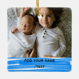 voeg eenvoudig uw fototekst kleurrijke sterren tex keramisch ornament