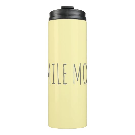 VOEG EIGEN TEKST GEEL TOE THERMOSBEKER (Voorkant)