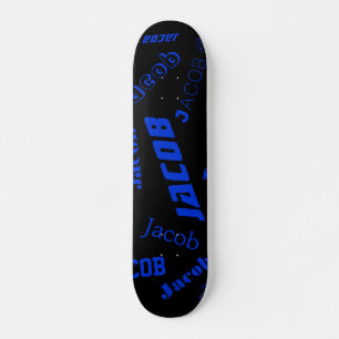 Voeg elke naam of woord toe Blauw & Zwart Skateboard