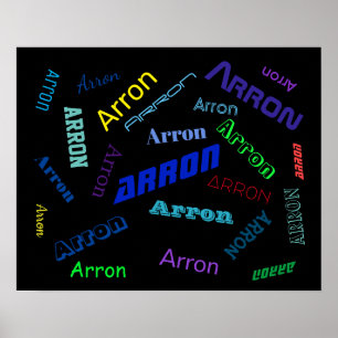 Voeg elke naam of woord toe Meerkleurig Poster