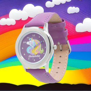 Voeg er namen aan toe meisjes Magical unicorn watc Horloge