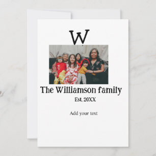 Voeg familienaam foto jaar rustieke  reünie feestdagenkaart