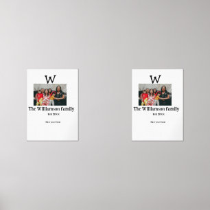 Voeg familienaam foto jaar rustieke reünie muurkunst sets