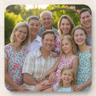 Voeg familiereünie toe Foto aanpassen Bier Onderzetter