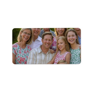 Voeg familiereünie toe Foto aanpassen Etiket