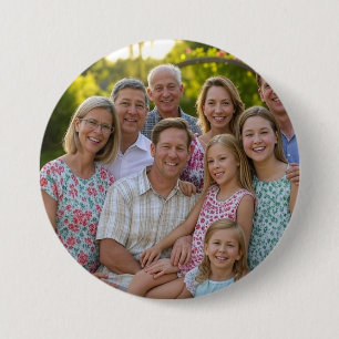 Voeg familiereünie toe Foto aanpassen Ronde Button 7,6 Cm