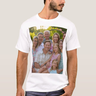 Voeg familiereünie toe Foto aanpassen T-shirt