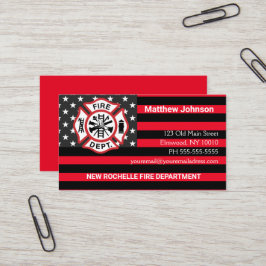 Voeg Fire Dept Embem toe | Brandweerman Visitekaartje