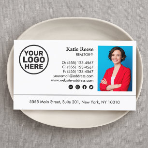 Voeg Foto en Logo Real Estate Professional toe Visitekaartje