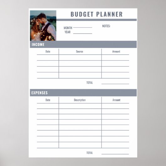 Voeg foto toe Budgetplanner  Poster (Voorkant)