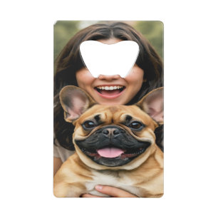Voeg Franse Bulldog Foto Personaliseer toe Kredietkaart Flessenopener