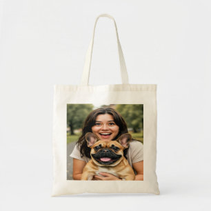 Voeg Franse Bulldog Foto Personaliseer toe Tote Bag