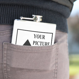 Voeg gepersonaliseerde Afbeelding bedrijfsnaam toe Heupfles