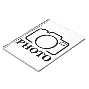 Voeg gepersonaliseerde foto bruiloft modern Schatt Notitieboek