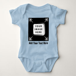 Voeg gepersonaliseerde foto toe aan baby- en peute romper