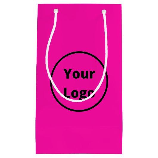 Voeg gewoon roze logo toe klein cadeauzakje (Voorkant)