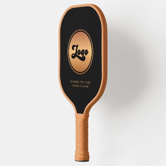 Voeg Gold Business Company Logo en Text Profession Pickleball Paddle (Links)