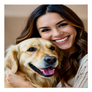 Voeg Gouden Retriever Foto Personaliseer toe Perfect Poster