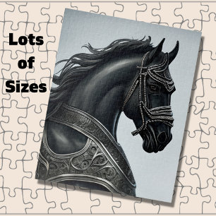 Voeg het Bericht van de Naam, Sterke Zwarte Paard  Legpuzzel